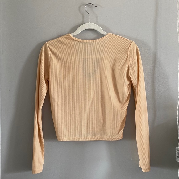 PLT Ribbed Front Tie Top - Picture 2 of 6